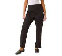 Roman Petite Straight Leg Ponte Stretch Trouser In Black Black 14