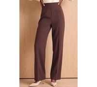 Roman Women's Petite Straight Leg Ponte Stretch Trouser in Chocolate | Size: 12 Roman Chocolate 12