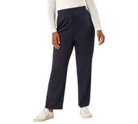 Roman Petite Straight Leg Ponte Stretch Trouser for Women UK - Ladies Everyday Autumn Winter Comfy Soft Evening Vacation Work Party Night Out - Petite Navy - Size 12