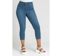 Roman Cropped Jeggings for Women UK Ladies Capri Stretchy Jeans Denim Legging Cotton Summer Trouser Three Quarter 3/4 Length Pull On Cut Off High Waist Smart - Denim - Size 12