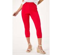 Roman Petite Stretch Crop Denim Jegging In Red Red 10