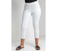 Roman Petite Stretch Crop Denim Jegging In White White 10