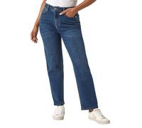 Roman Petite Stretch Straight Leg Jeans for Women UK - Ladies Everyday Holiday Spring Summer Comfy Soft Evening Vacation Work Party - Petite Indigo - Size 14