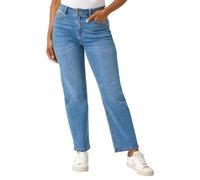 Roman Petite Stretch Straight Leg Jeans for Women UK - Ladies Everyday Holiday Spring Summer Comfy Soft Evening Vacation Work Party - Petite Denim - Size 16