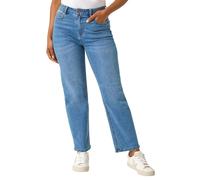 Roman Petite Stretch Straight Leg Jeans In Mid Blue Mid Blue 10