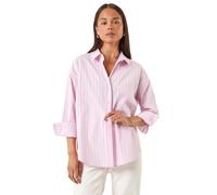Roman Petite Stripe Buttoned Pocket Front Shirt In Pink Pink 16
