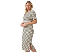 Petite Stripe Knit Midi Dress Roman White 14