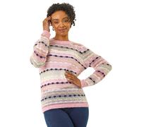 Petite Stripe Knitted Jumper Roman Light Pink 12