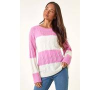 Roman Petite Stripe Knitted Jumper In Pink Pink 10