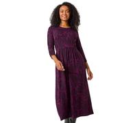 Roman Petite Swirl Print Stretch Midi Dress In Magenta Magenta 16