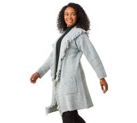 Roman Petite Tassel Pocket Detail Cardigan In Grey Grey 14