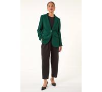 Roman Petite Textured Buttoned Blazer In Teal Teal 18
