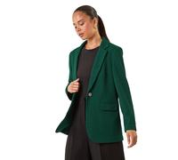 Roman Petite Textured Buttoned Blazer In Teal Teal 8