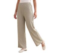 Roman Petite Textured Stretch Trouser for Women UK - Ladies Everyday Holiday Spring Summer Comfy Soft Evening Vacation Work Party - Petite Sage - Size 12