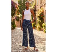 Roman Petite Textured Stretch Trouser In Navy Navy 14