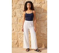 Roman Petite Textured Stretch Trouser In White White