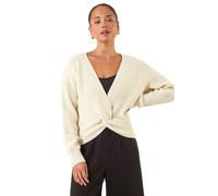 Roman Petite Twist Front Knit Jumper In Ivory Ivory 18