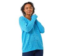 Roman Petite V-Neck Knit Jumper In Blue Blue 10
