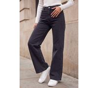 Roman Women's Petite Wide Leg Jeans in Black | Size: 8 Roman Black 8