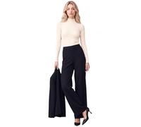 Roman Women's Petite Wide Leg Stretch Trouser in Black | Size: 14 Roman Black 14