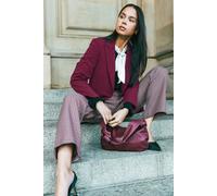 Roman Petite Zip Pocket Stretch Blazer In Plum Plum
