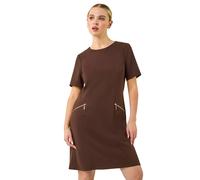 Roman Petite Zip Pocket Stretch Dress In Chocolate Chocolate 14