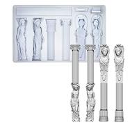 Roman Pillar Decoration, Gr olumn Figurine Concrete Moulds, Retro Decorative Ornament