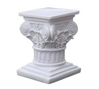 Roman Pillar Stand - Classic White Architectural Resin Pedestal, Elegant Gr olumn Figurine Sculpture,premium Quality Tabletop Ornament | Sophisticated Vertical Display Stand For Wedding Ev