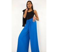 Roman Originals Pleated Wide Leg Culottes for Women UK - Ladies Everyday Holiday Spring Summer Comfy Soft Evening Vacation Work Party