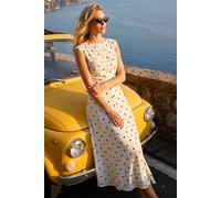 Roman Women's Polka Dot Boat Neck Dress in Ivory | Size: 18 Roman Ivory 18