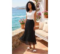 Roman Polka Dot Maxi Skirt In Black Black 12