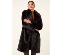 Roman Premium Faux Fur Coat In Black Black 18