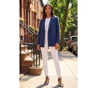 Roman Women's Premium Stretch Ponte Blazer in Navy | Size: 12 Roman Navy 12