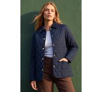Roman Quilted Collar Jacket In Navy Navy