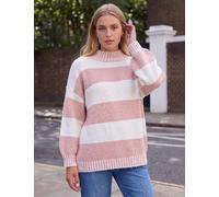 Roman Rayon Blend Striped Jumper Light Pink Mix