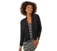 Roman Ribbed Detail Shrug In Black Black 18