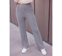 Roman Ribbed Metallic Trousers Grey Mix