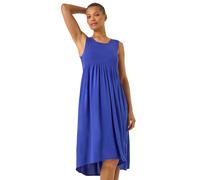 Roman Ribbed Stretch Midi Dress In Blue Blue 18