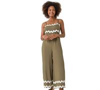 Roman Ric Rac Strap Detail Jumpsuit In Khaki Khaki 20