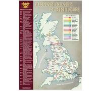 Roman Roads of Britain Historical Map Poster, A3 Size, Educational Timeline and Route Guide