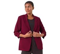 Roman Ruched Sleeve Stretch Blazer In Wine Wine 20