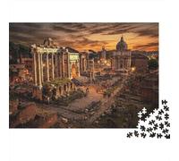 Roman Ruins Sunset Jigsaw Puzzles for Adults Interesting Puzzles 1000 Piece Brain Challenge for Adults Gifts 52x38cm/1000pcs