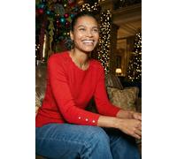 Roman Scalloped Neck Knit Jumper In Red Red 14