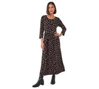 Roman Scattered Floral Print Midi Dress In Black Black 18