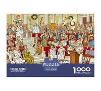 Roman Senate Debating Chamber Wooden Jigsaw Puzzle Waterproof 1000 Piece Puzzles for Adults Challenging And Brainteasing Home Decoration