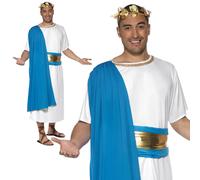 Roman Senator Costume Julius Caesar Toga Mens Fancy Dress Outfit M L