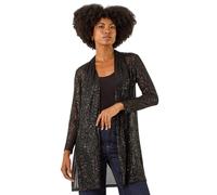 Sequin Longline Kimono Roman Black 18