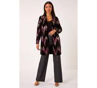 Roman Sequin Velvet Longline Jacket In Bronze Bronze 18