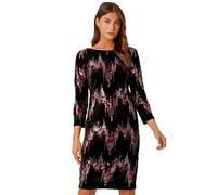 Roman Sequin Velvet Shift Stretch Dress In Bronze Bronze 12