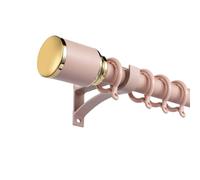 Roman Shades Curtain Rod Set - Aluminum Wall-Mounted Window Treatment for Living Room & Bedroom, 3.1m (10.2ft), Stylish Pink Design, Versatile & Easy Installation